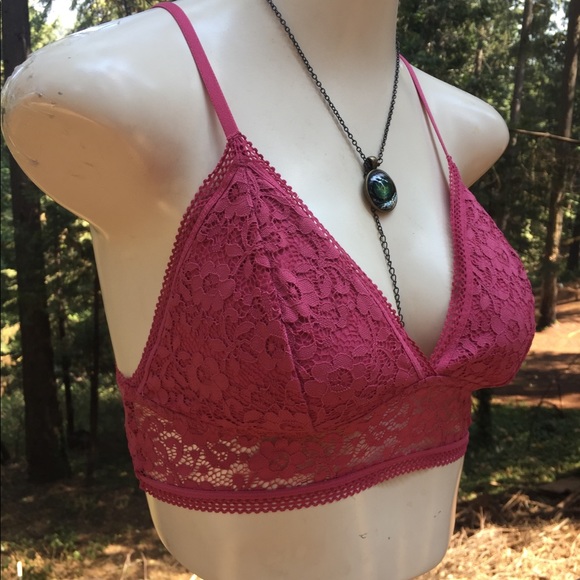 Xhileration Dusty Rose all lace longline bralette - Picture 6 of 15